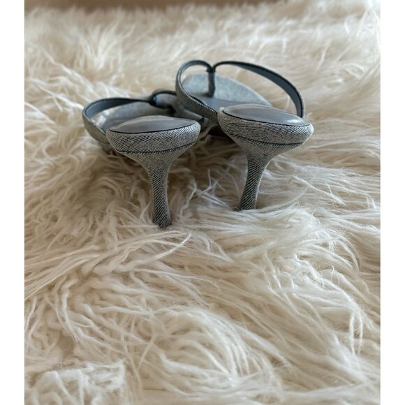 Good American Denim Thong Mule Sandal Size 9 - Picture 12 of 12